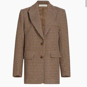 NWT ASTR The Label Pauline Houndstooth Elongated Blazer